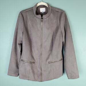 Magnolia Grace Nerissa Faux Suede Taupe Jacket Size Large Stitch Fix